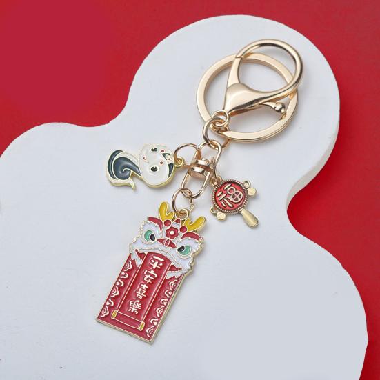 Китайский стиль брелок кулон змея бирка шарм металлический орнамент кошелек рюкзак автомобиль брелок подвесное украшение