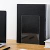 1Pc Transparent Acrylic Bookend Stand Bookshelf Desktop Decorative Storage Rack