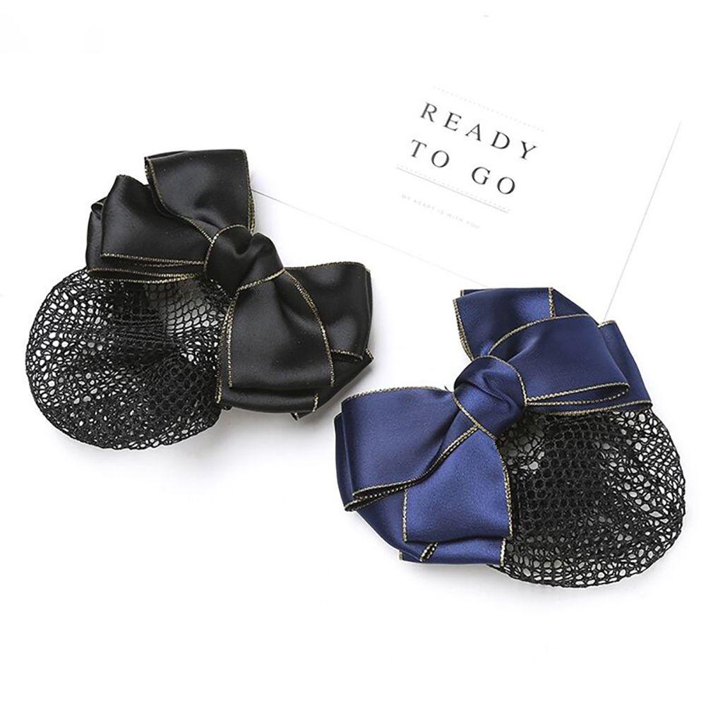 Nurse Female For Girls Headwear Ponytail Clip Korean Bun Snood Hairgrips Cover Net Bow Spring Clip