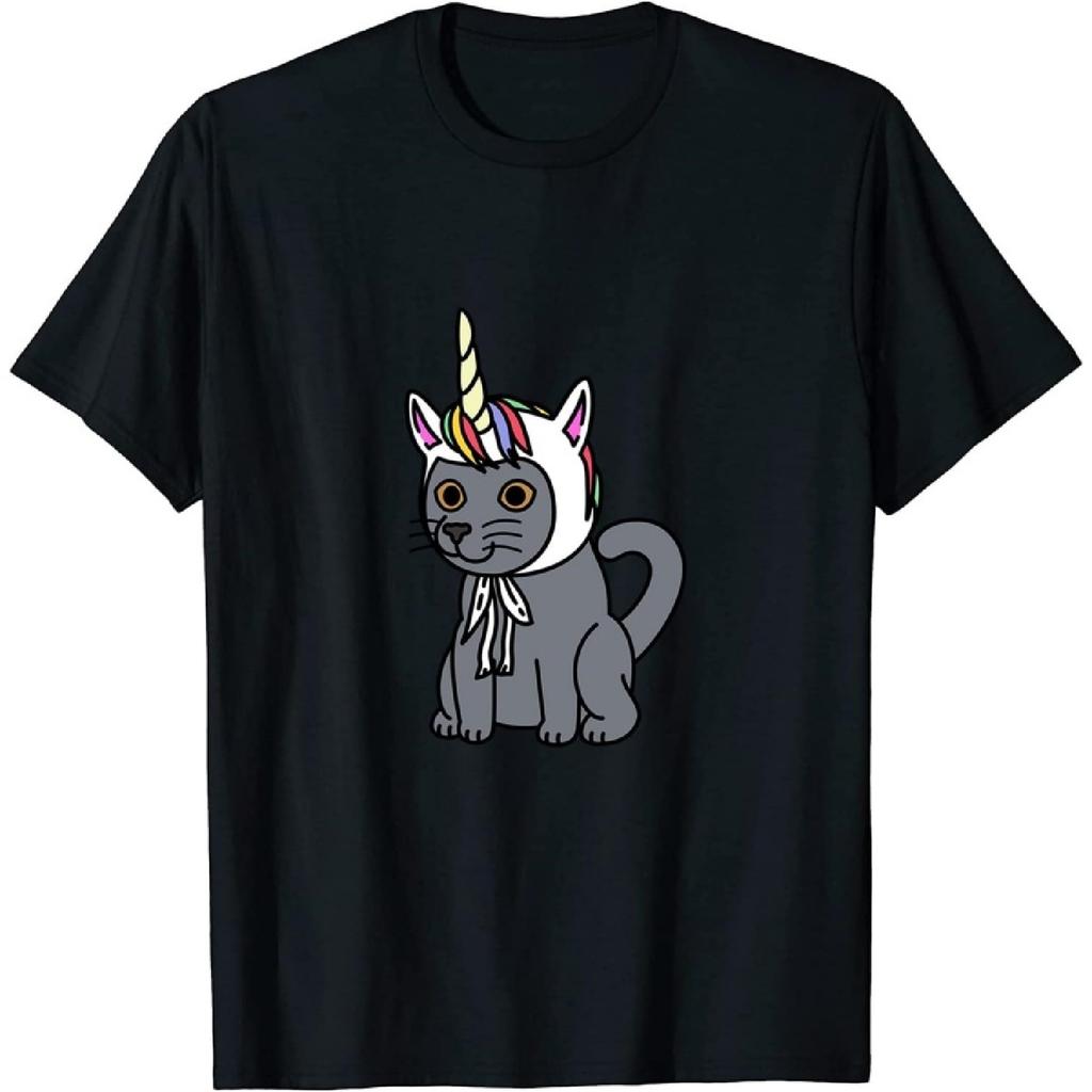 Unicorn Hat British Shorthair Cat Pet T-Shirt Sweatshirt Hoodie Tank top V-Neck for Men Women Kids