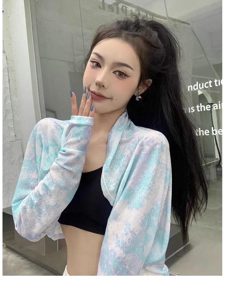 Женская шаль с защитой от УФ-лучей, со встроенными рукавами и маской для лица для защиты от солнца