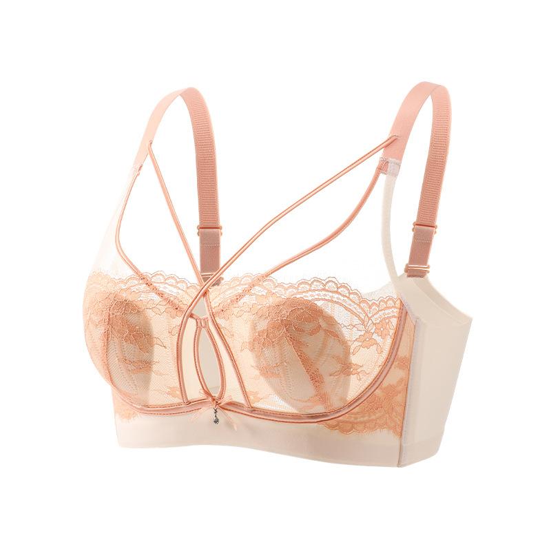 Французский тонкий кружевной сексуальный регулируемый дышащий бюстгальтер без стального кольца