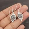 Black Rutile Handmade Silver Earrings, 925 Sterling Silver Designer Earrings, Beautiful Gemstone Earrings Gift For Wife