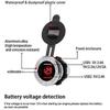 Aluminum Alloy Fast Charge QC 3.0 Dual with Voltmeter Charger DC12V-24V led display for cars motorcycles ATVs RVs SUVs boats