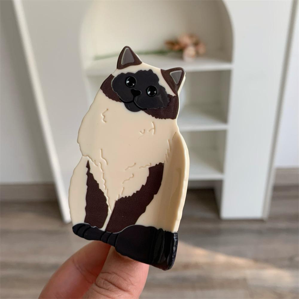 Уксусная кислота Ацетат Кошачья Шерсть Коготь Мультяшный Головной Убор Котёнок Когтистый Зажим Корейский Стиль Аксессуары Для Волос Животное Акула Зажим Девочки