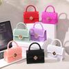 Children's Small Square Bag 2024 New Jelly Bag Pvc Hollow Mini Chain Messenger Bag Handbag