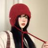 Japanese Big Head Knitted Wool Hat Autumn and Winter Hat for Women Fashion Versatile Lei Feng Hat Ear Protection and Cold Hat