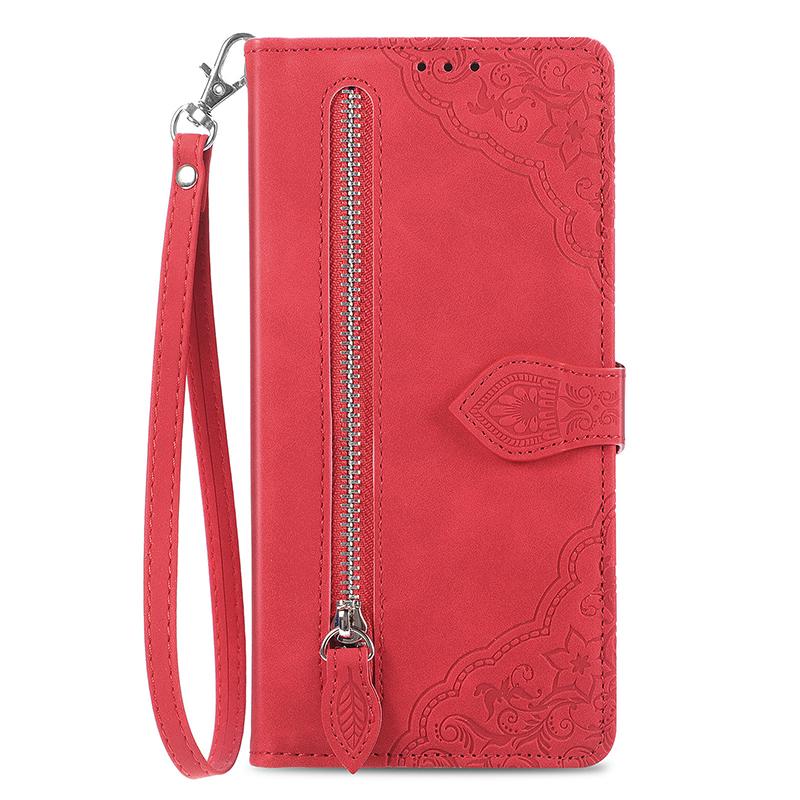 Модный кожаный кошелек-чехол на молнии со слотами для карт для серии Xiaomi Redmi Note