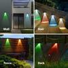 LED Solar Garden Lights Outdoor Garden Square Wall Lamp IP65 Waterproof Solar Powered Light Yard Balcony Fence Decoration Lamps