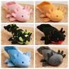 23-80cm Cute Soft Colorful Newt Plush Toy Kawaii Keychains Stuffed Cute Axolotl Salamander Fuzzy Plush Fish Appeasing Kids Gift