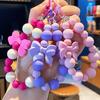 Брелок с розовым жемчужным бантом, цепочка для мобильного телефона, чехол для наушников, шнурок против потери, брелок для автомобиля, подвеска из бусин, аксессуар-подвеска для рюкзака