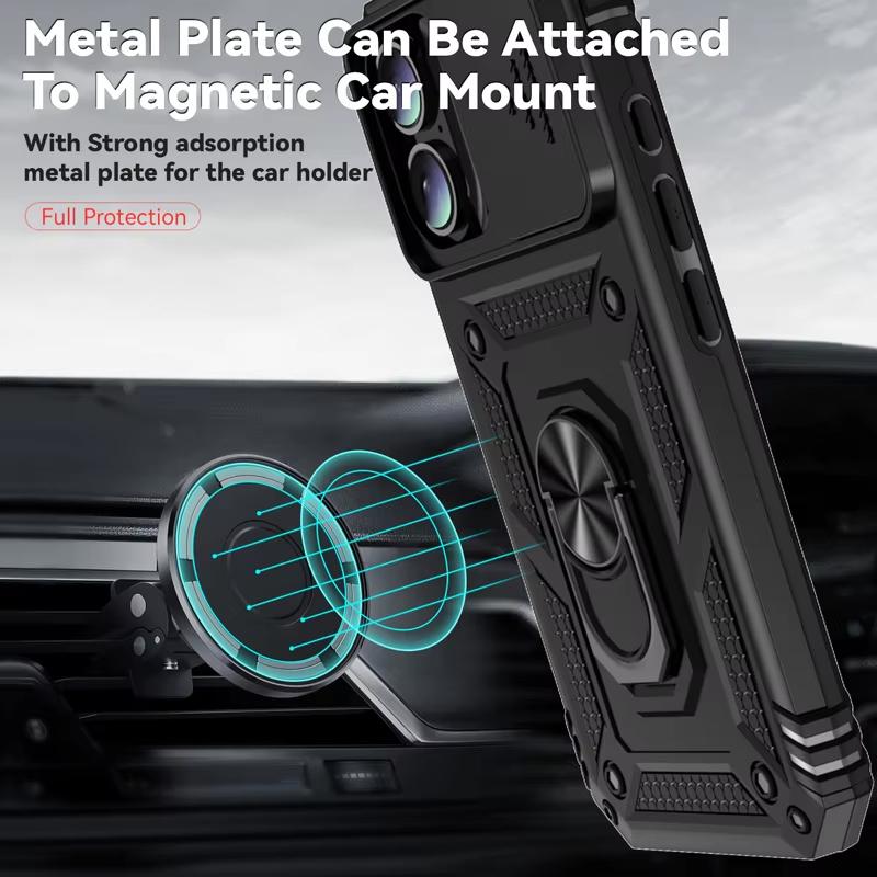 Shockproof Armor Funda For iPhone 17Pro Max/17/17AiR/16Pro Max/16/16Plus/15Pro/15Plus Slide Lens Protect Phone Case Back Cover