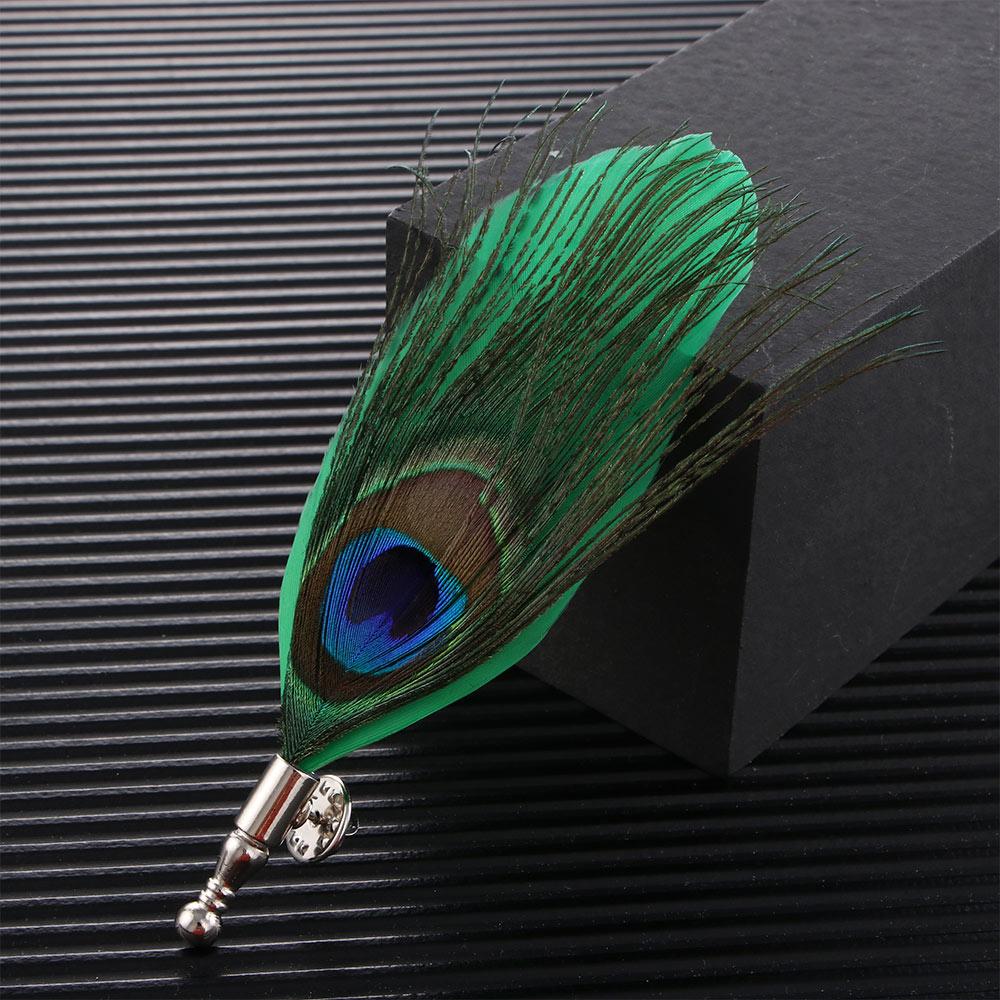 Модный Дизайн Унисекс Свадебное Перо Подарок Вечеринка Украшения Брошь Платье Костюм Аксессуар Значки на Лацкан