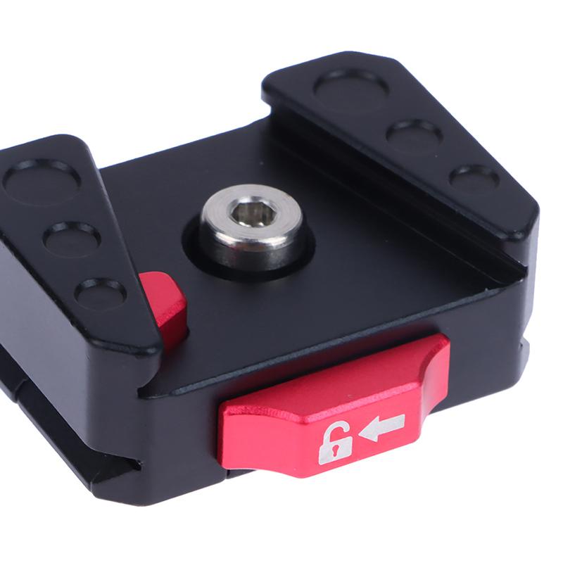 Quick Release Mount Plate Board Anti-Shake Clamp V Port For Tripod Dslr Cage