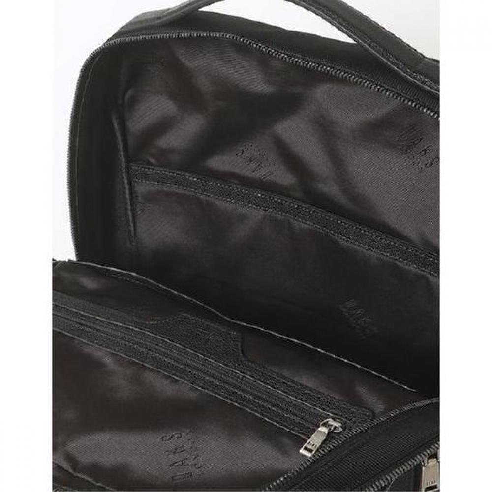 Daks Black Leather Contrast Nylon Backpack Dbba3e308bk