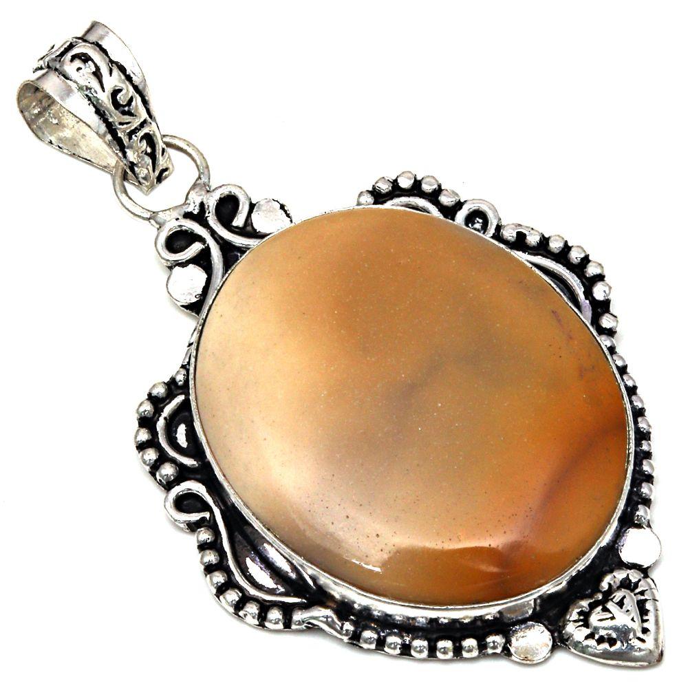 Pendant Wild Horse Jasper Gemstone Handmade Mother's Day Silver Jewelry 2.5"