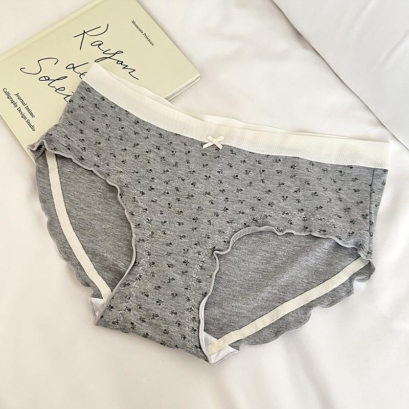 Милые маленькие трусики-трусики с цветочным принтом для девочек из хлопка