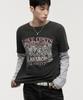 LANARCHIVE [0150] Pigment Print Layered Long Sleeve - Charcoal