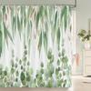 Тропические зеленые листья растений 3D-принт Тканевая шторка для душа полиэстер водонепроницаемая украшение для ванной с крючком занавеска для ванны