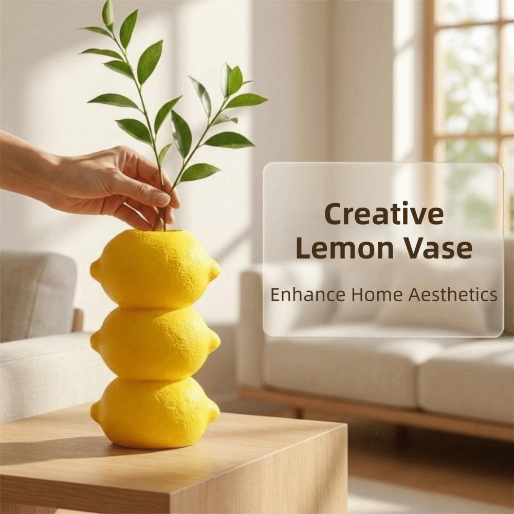 3D Printing Imitation Fruit Vase Nordic Style Fruit Model Vase Creative Lemon Vase Bedroom