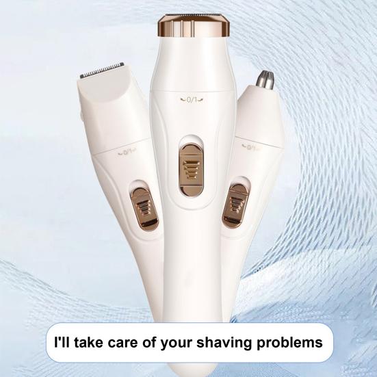 Электробритва 3 в 1 с 3 головками, перезаряжаемая через USB, портативная, для удаления волос на лице, теле, в зоне бикини, на руках, ногах, эпиляторе, бритве, триммере