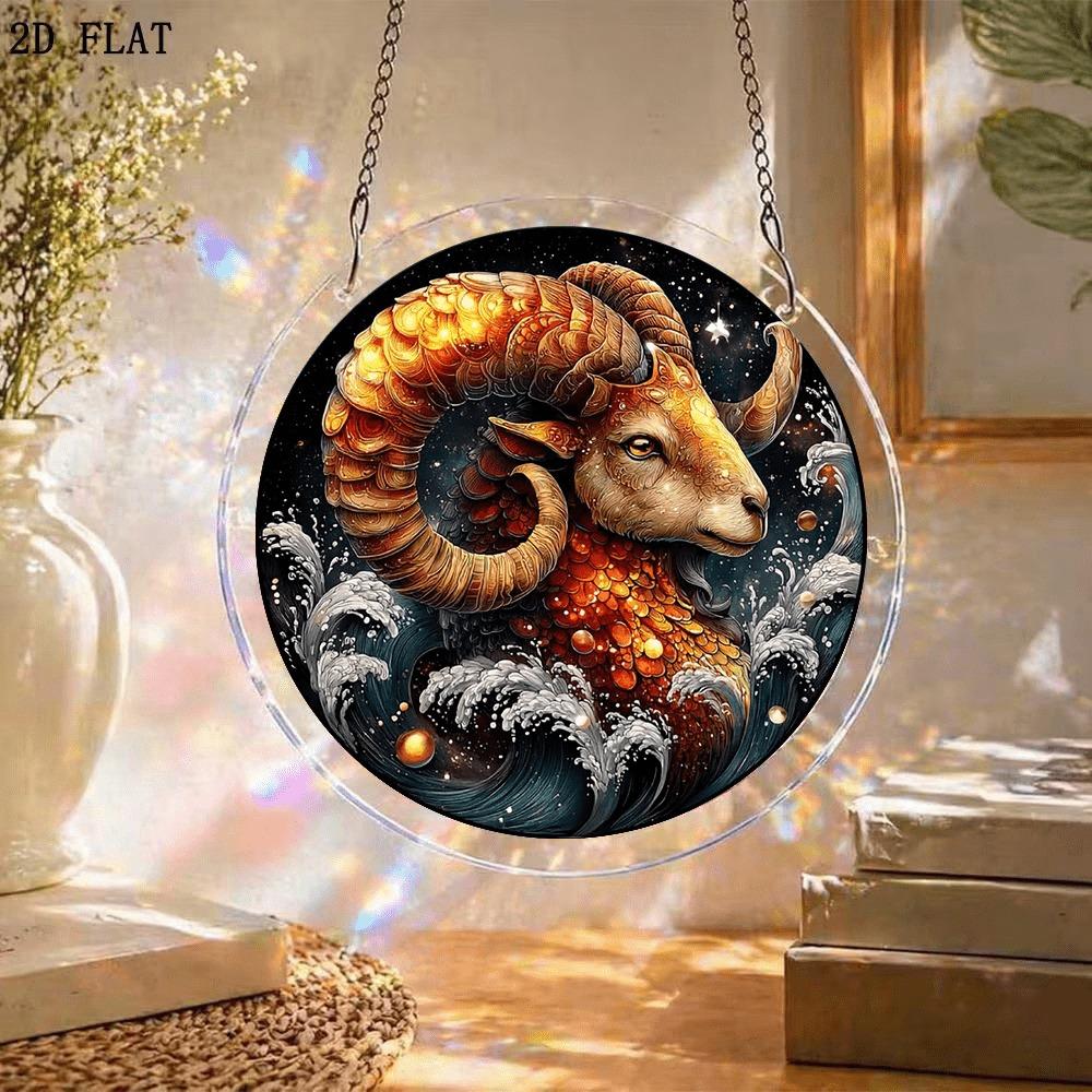2D Flat, 1set/83pcs 18.8cm Acrylic Jigsaw Light Absorber - Puzzle Layer in Middle - Colorful Effect Window Hanging Decoration, Light Absorber Set
