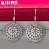 925 Sterling Silver Round Earrings Jewelry