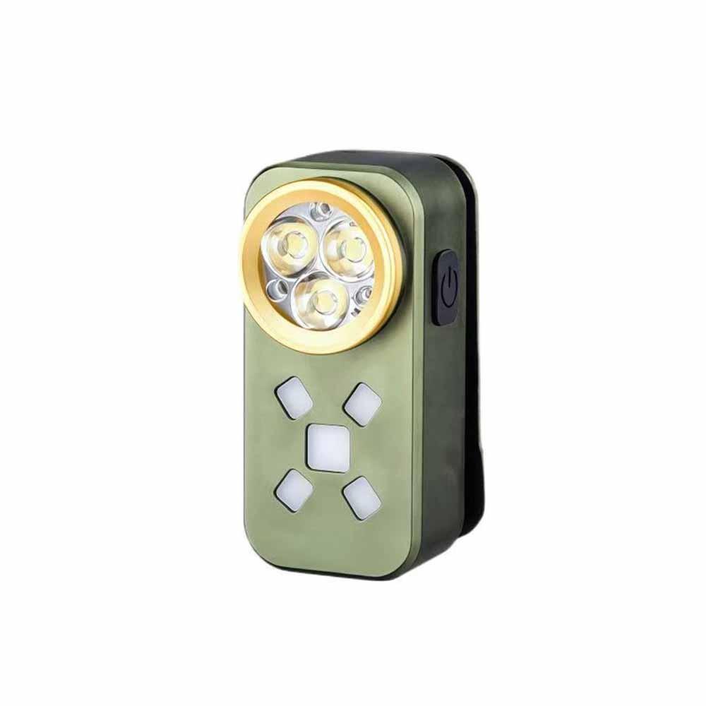 Waterproof LED Clip Flashlight Dual-Light Source Aluminum Alloy Magnetic Clip Light USB Rechargeable Magnetic Clip Warning Lamp