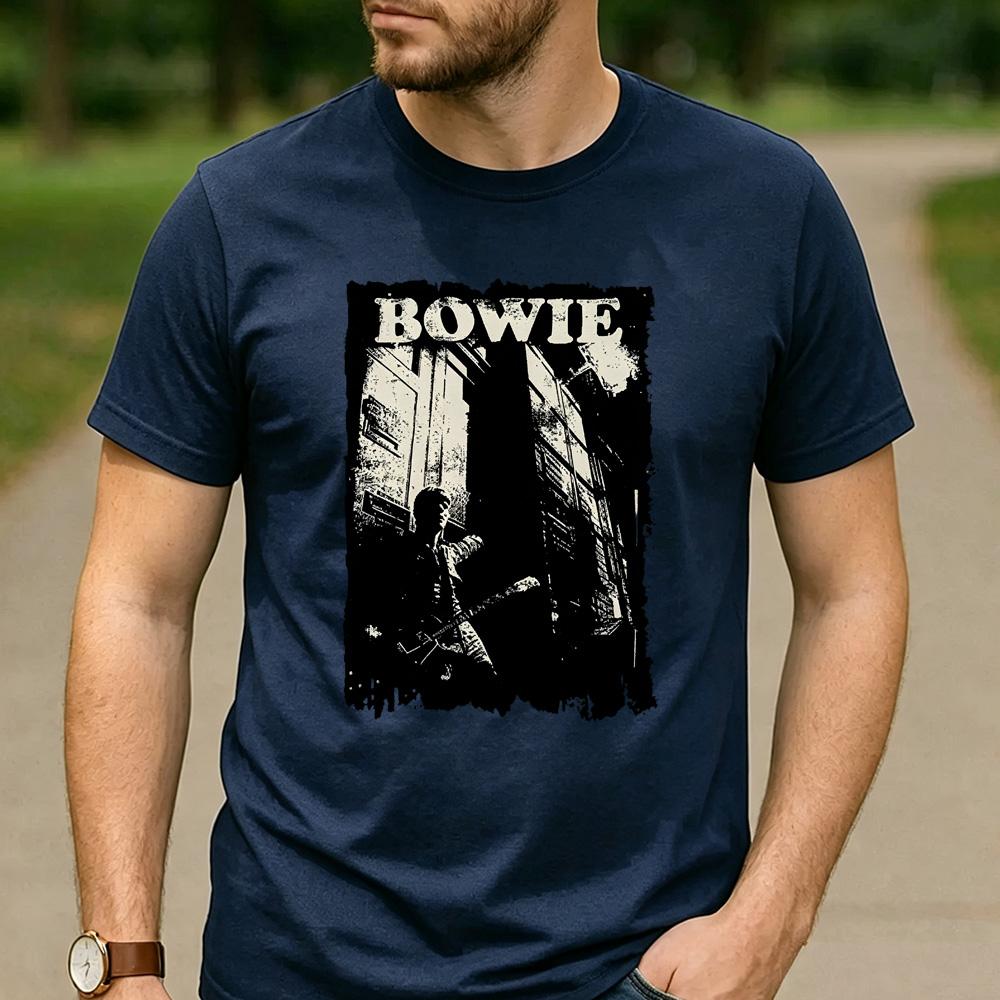 David Bowie Fan Gift Cotton T Shirt Vintage Retro Rock Graphic Unisex Unisex Unisex Harajuku Aesthetic Casual Streetwear Daily Tops