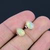 Natural Ethiopian Opal Gemstone Stud Earrings, 925 Sterling Silver, Teardrop Gemstone, Handmade Stud Earring Jewelry, Gift For Easter