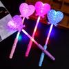 Flash Stars Heart Fairy Flashing Wands Luminous Prop Flash Stars Heart Fairy Stick Kids Toy