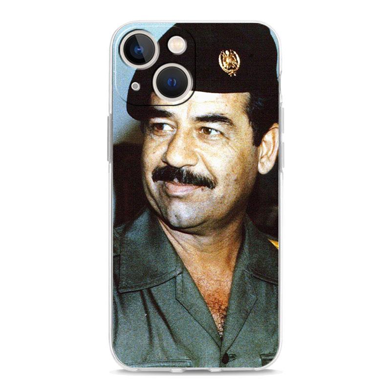 Saddam Hussein Iraq Flag Phone Case For iPhone 15 16 14 13 12 11 Pro Max XS X XR SE 7 8 Plus Clear Silicone Lens Protect Cover