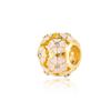 NEW Sparkling DIY Gold Serise Plating Flower Charm Clip Paw Heart Family Bead Fit European Silver Bracelet Jewelry Gift