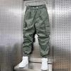 Men's Khaki Pique Style Harem Pants - Trendy, Loose Fit, Cuffed, with Pockets