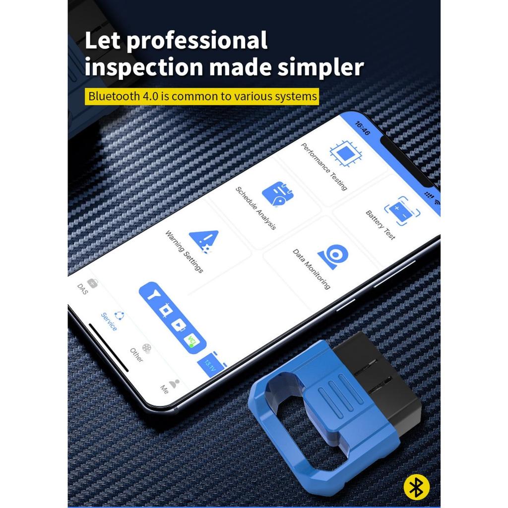 OBD2 Bluetooth 5.0 Адаптер-сканер для Android, IOS и iPhone Беспроводное диагностическое устройство Bluetooth Считыватель кода двигателя для автомобилей 12 В, дизельных автомобилей, бензиновых автомобилей