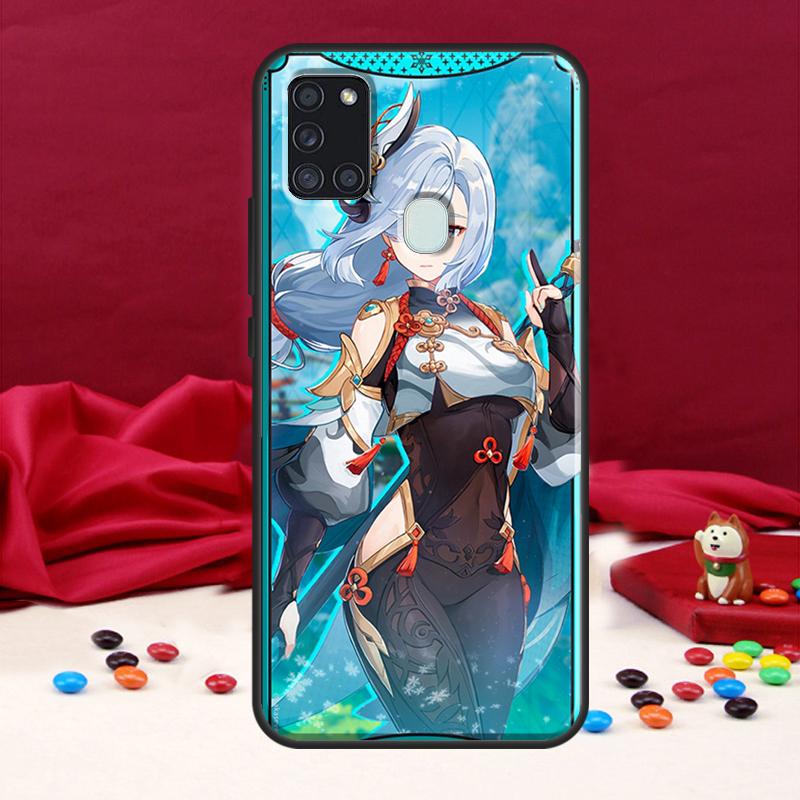 Чехол Genshin Impact Shenhe для Samsung Galaxy A34 A54 A14 A71 A51 A31 A11 A12 A22 A32 A52 A72 A50 A13 A53