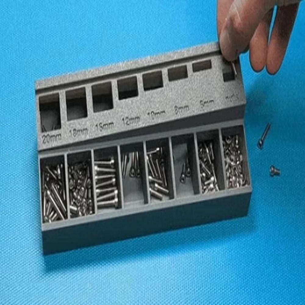 Large Capacity M3 Bolt Sorter Tray M3-Screw Toolbox Organiser Screw Toolbox Organizer  Hardware