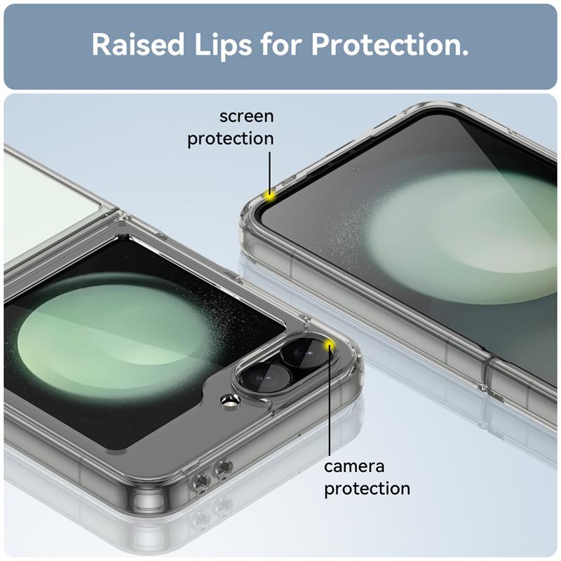 Для Samsung Galaxy Z Flip 6 Чехол Samsung Z Flip 6 Flip6 Capas Бампер Задняя Прозрачная Цветная Прозрачная Чехол Samsung Z Flip 6