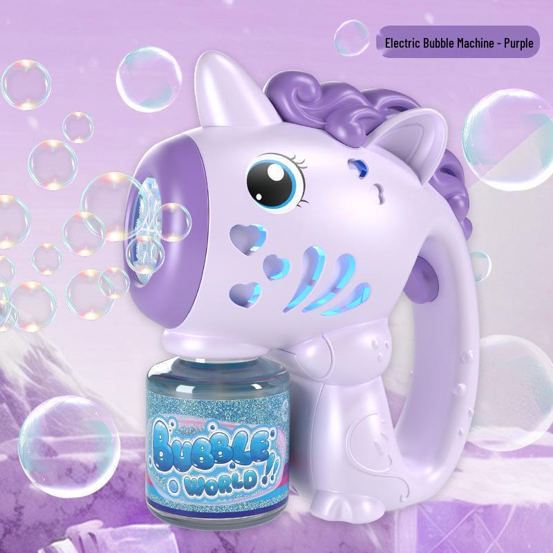 Popular Kid's 32-Hole Electric Bubble Gun - Automatic Handheld Toy for Bubbles