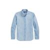 Polo FW22 Solid Logo Embroidered Polo Shirt Men Shirts Blue MNPOWOV16820203-400