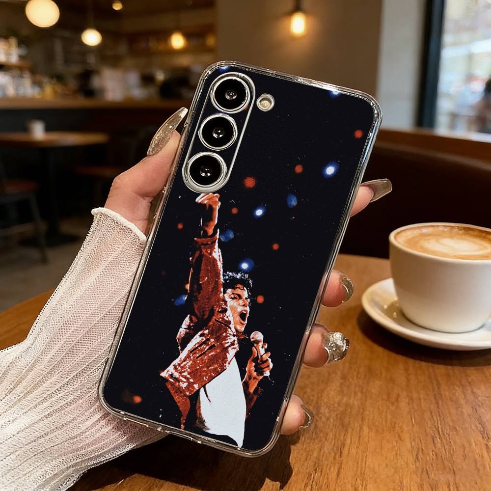 Классический чехол для телефона Michael Jackson Legend для Samsung Galaxy S24 S25 S23 S22 S21 Plus S24 S25 Прозрачный чехол