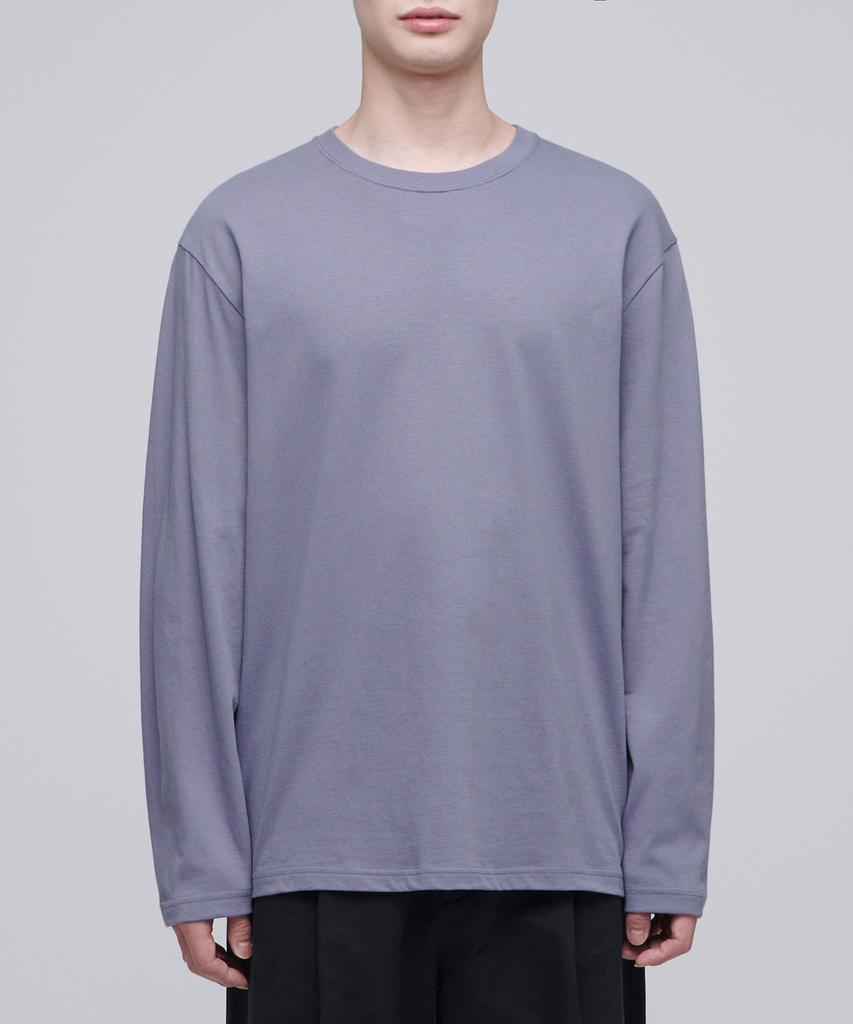 MUSINSA STANDARD Basic Long Sleeve T-Shirt [Purple Gray]