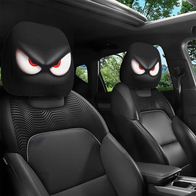 2 шт. Чехлы на подголовник автомобиля с принтом «Злой глаз», эластичные, без наполнителя, прочные, удобные, защита подголовника автокресла, декор салона автомобиля