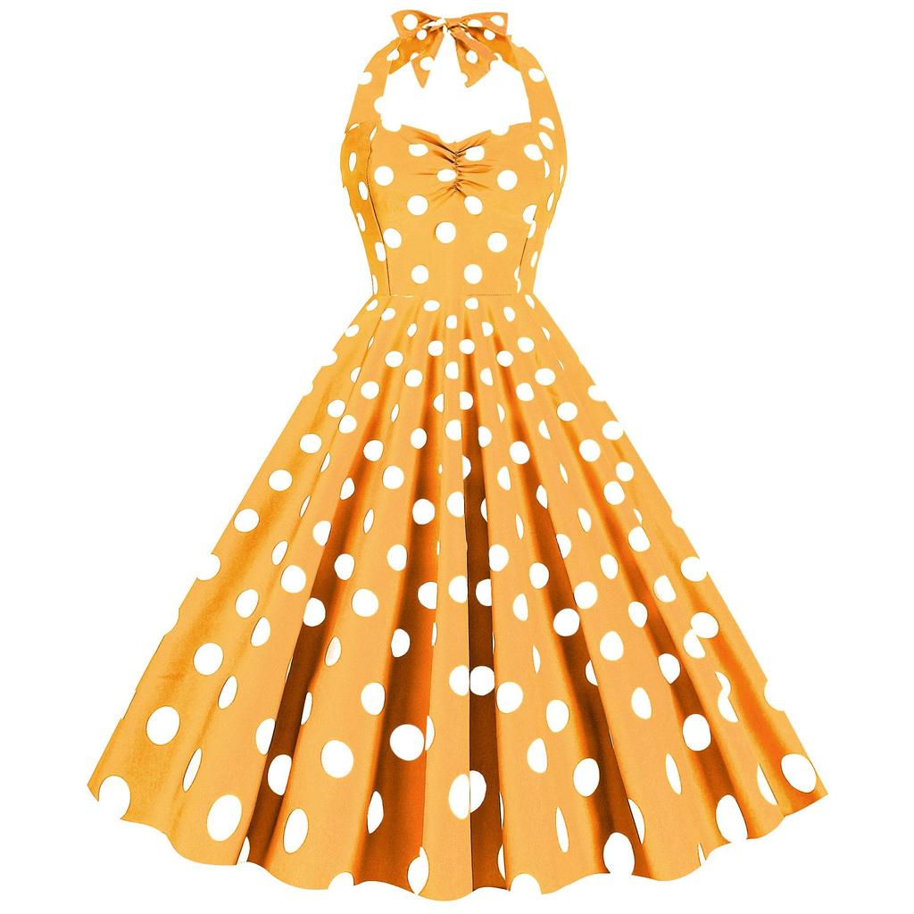 Retro 50s Hepburn-Style Waist-Cinching Slim Dress