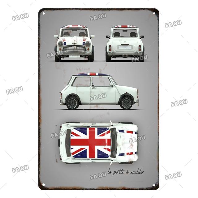 Super Car Retro Metal Poster Board Garage Vintage Decorative Tin Sign Auto Club Wall Art Plaque for Modern Home Decor Aesthetic