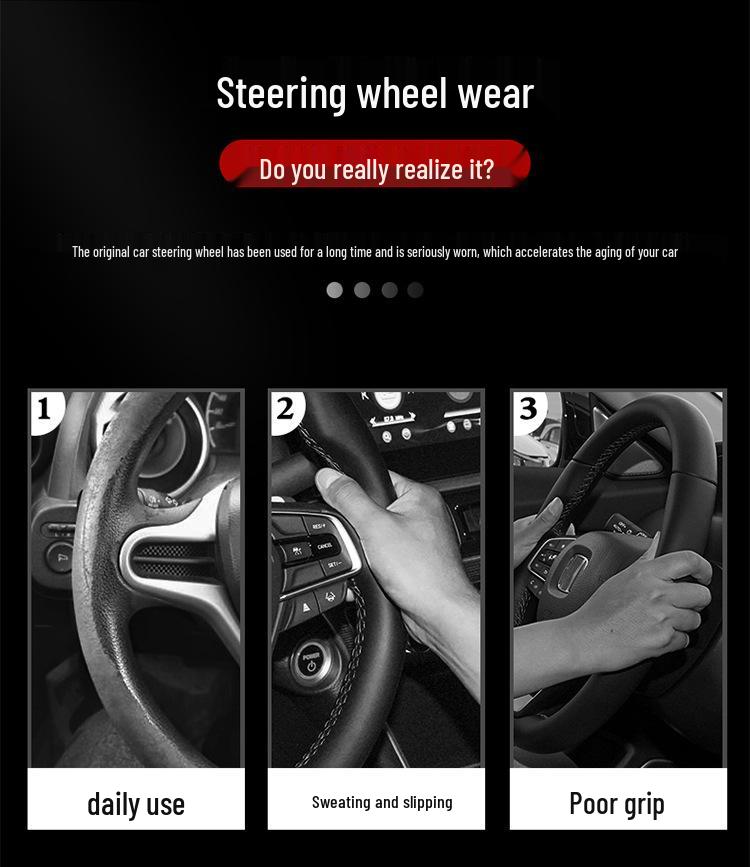 Nio EC6/ES6/ES8/ET7 Carbon Fiber Steering Wheel Handle Cover - All-Season Universal Fit