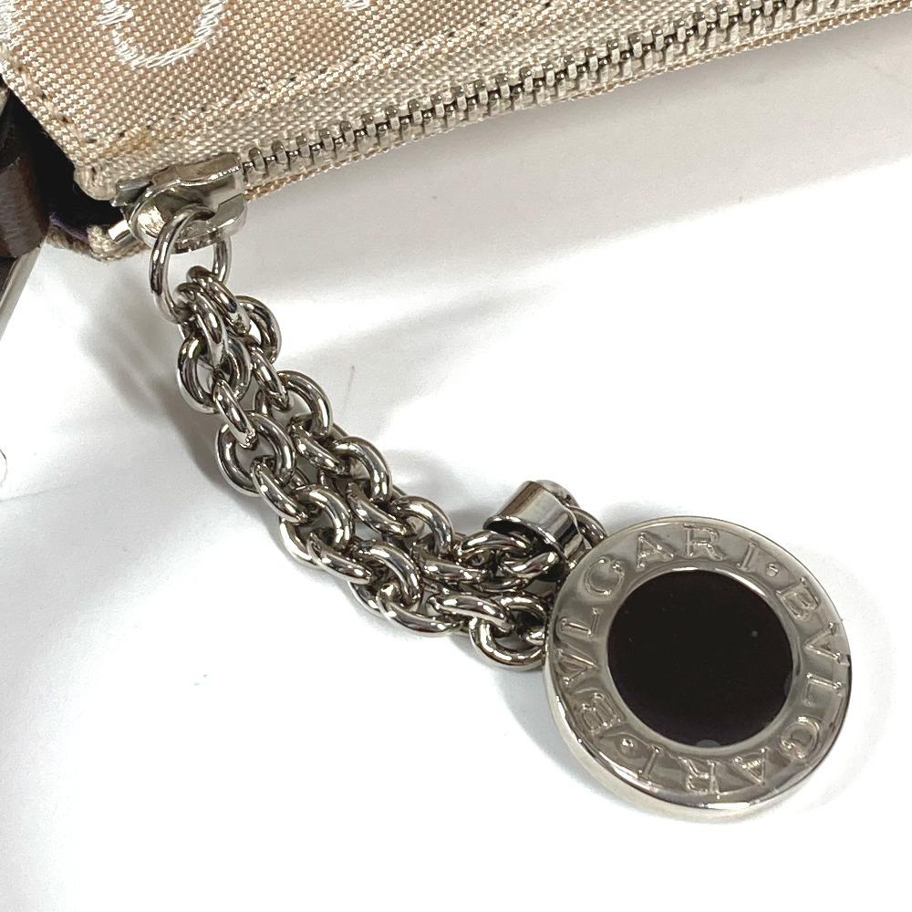 BVLGARI Logo mania logo bag Shoulder Bag Leather/Canvas Beige/Brown