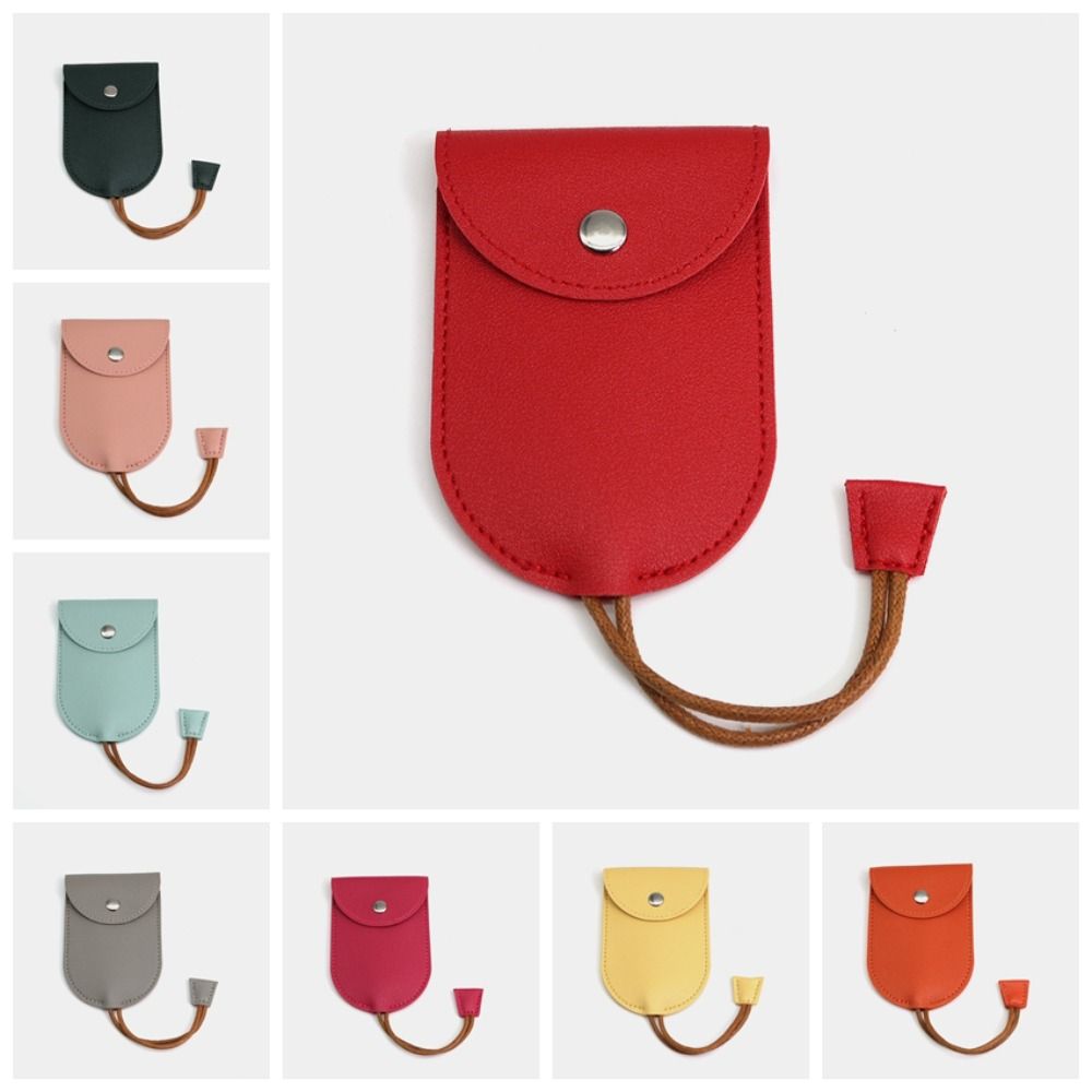 PU Matte Leather Key Sleeve Large-Capacity Keychain Bags Car Key Fob Key Case Cover Women
