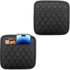 2 PCS Car Side Pocket Organizer, Leather Adhesive Auto Side Seat Back Storage Pocket, Waterproof Phone Document Sunglasses Holder Vehicle Gap Filler