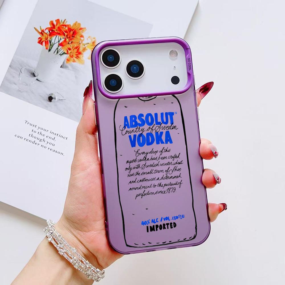 КРУТОЙ Чехол для телефона COOL A-AbsolutS V-VodkaS Для iPhone 17 16 15 14 13 12 11 Pro Max Air Матовый Лазерный Аврора Ударопрочный Funda